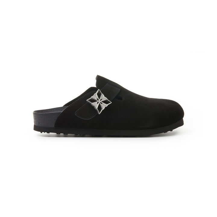 Trapar Waves Suede Casual Slip On Birkenstock Black