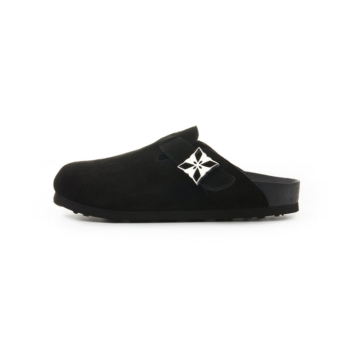 Trapar Waves Suede Casual Slip On Birkenstock Black