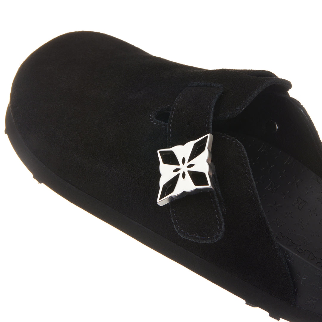 Trapar Waves Suede Casual Slip On Birkenstock Black