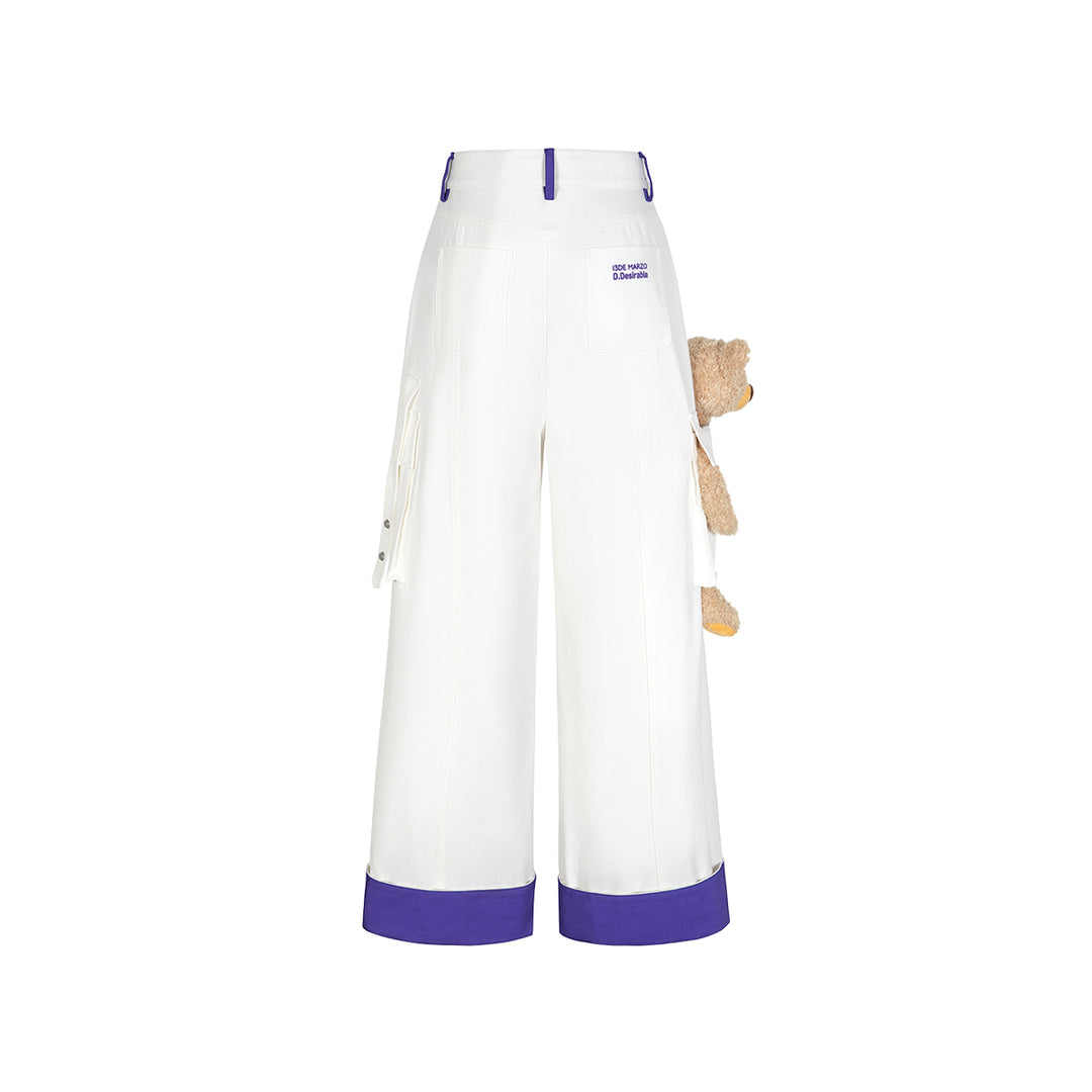 13De Marzo X D.Desirable Bear Cargo Pants White