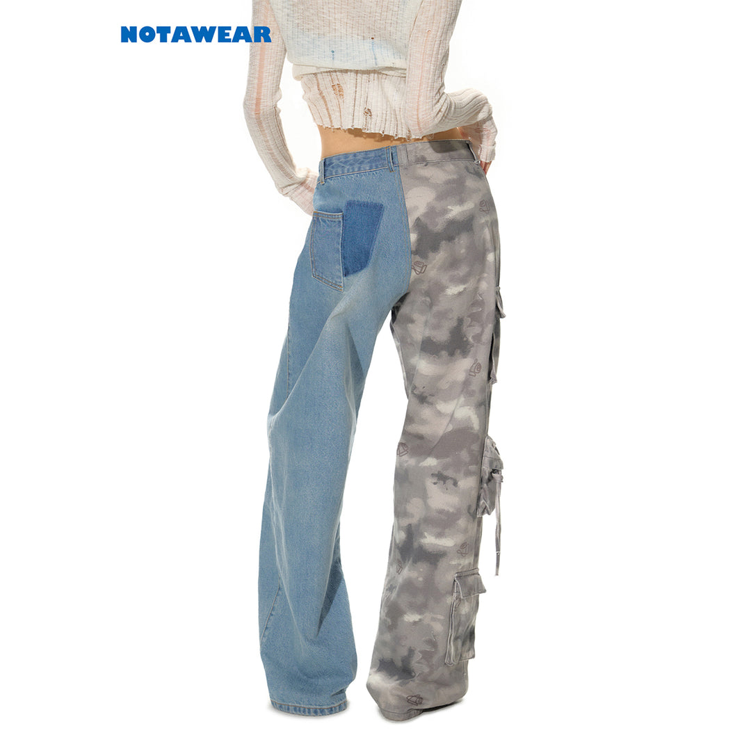 NotaWear Camouflage Patchwork Denim Jeans