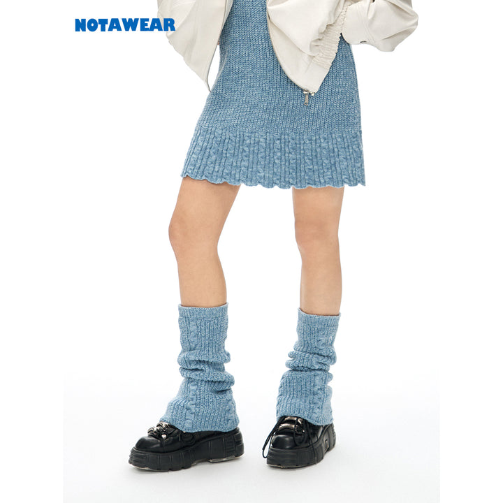 NotAwear Woolen Knit Leg Sleeve Blue - Mores Studio