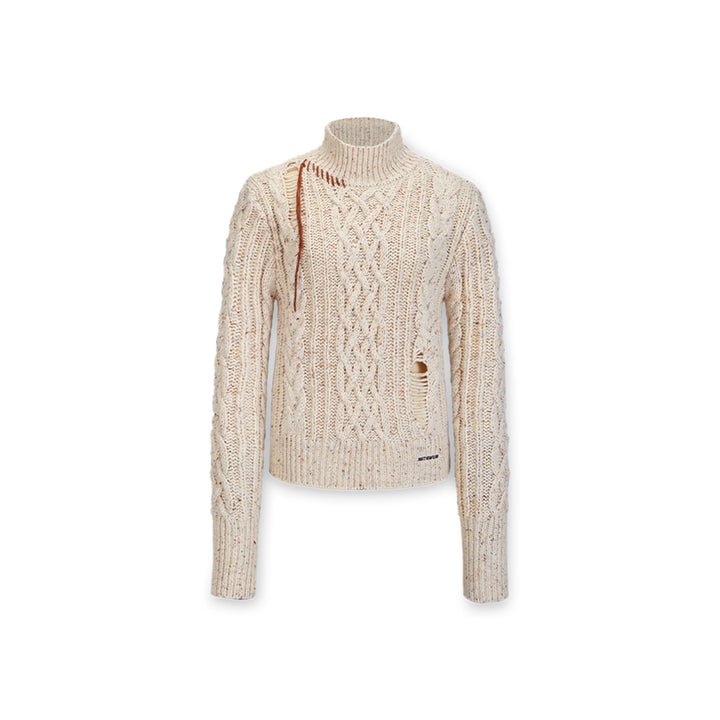 NotAwear Destroy Twisted Woolen Sweater Oat - Mores Studio