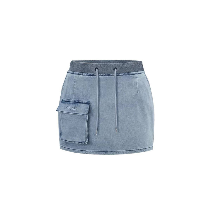 NotAwear Washed Denim Pocket Skirt - Mores Studio