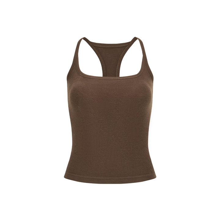 Via Pitti Padded Casual Sport Vest Top Brown - Mores Studio