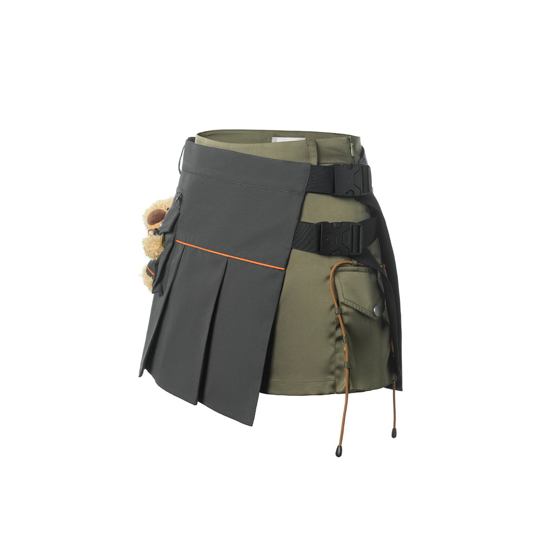 13De Marzo Cargo Functional Pleated Skirt - GirlFork