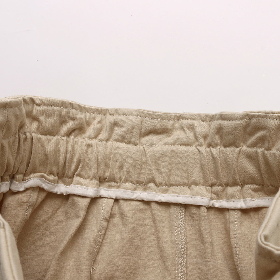 Wildshadow Drawstring Destroy Edges Long Skirt Cream - Mores Studio