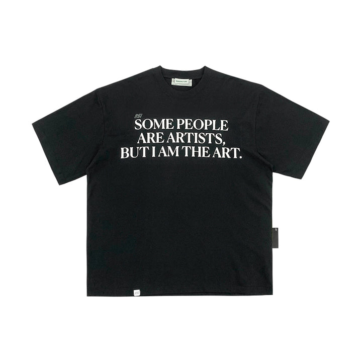 MANUFACTURE Artist Slogan Printed T-Shirt Black