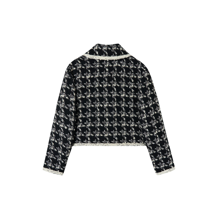 Via Pitti Contrast Checked Toggle Button Tweed Jacket - Mores Studio