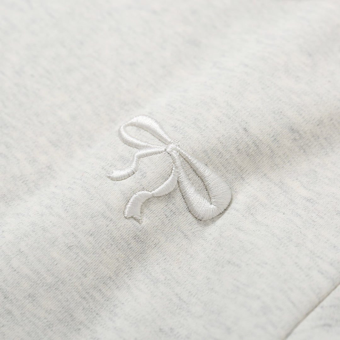 SomeSowe Embroidery Bow Cotton T-Shirt