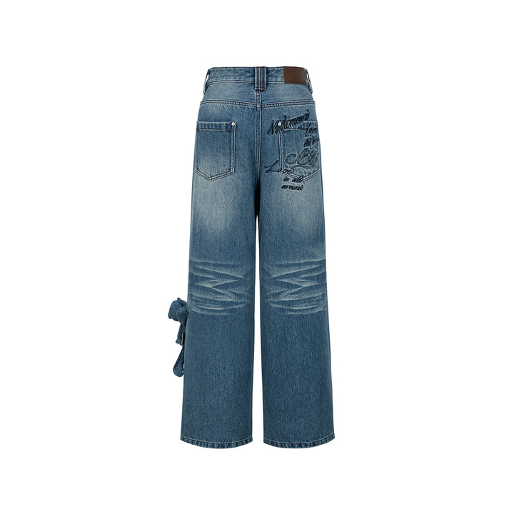 13De Marzo Signature Logo Pocket Loose Jeans Blue