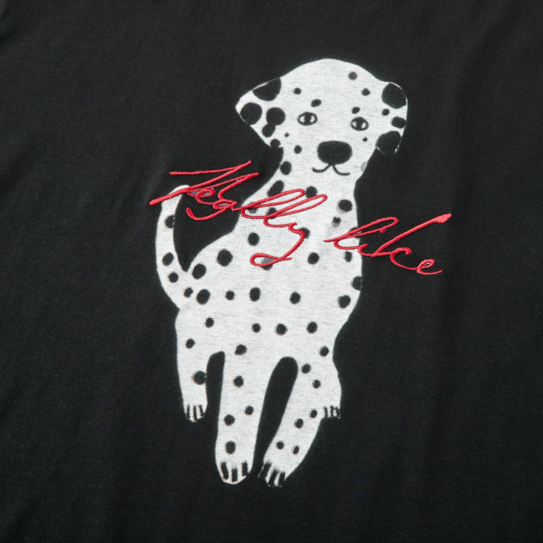 SomeSowe Spotted Puppy Silhouette Long Sleeve T-Shirt