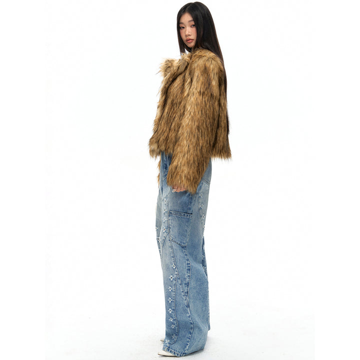 NotAwear Eco Racoon Fur Fluffy Jacket - Mores Studio