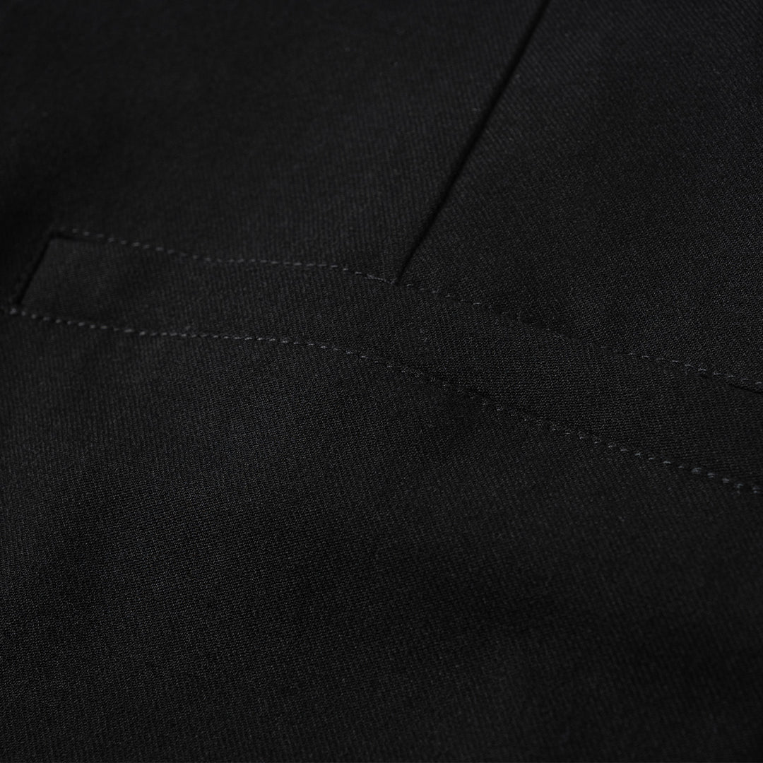 Three Quarters Classic Woollen Suit Pants Black - Mores Studio