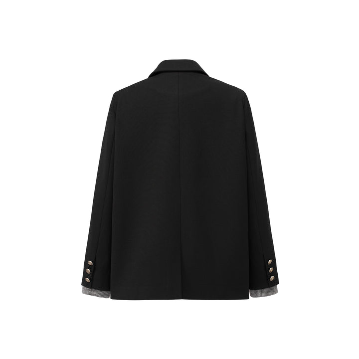 MacyMccoy Fake-2-Piece Oversize Suit Jacket Black