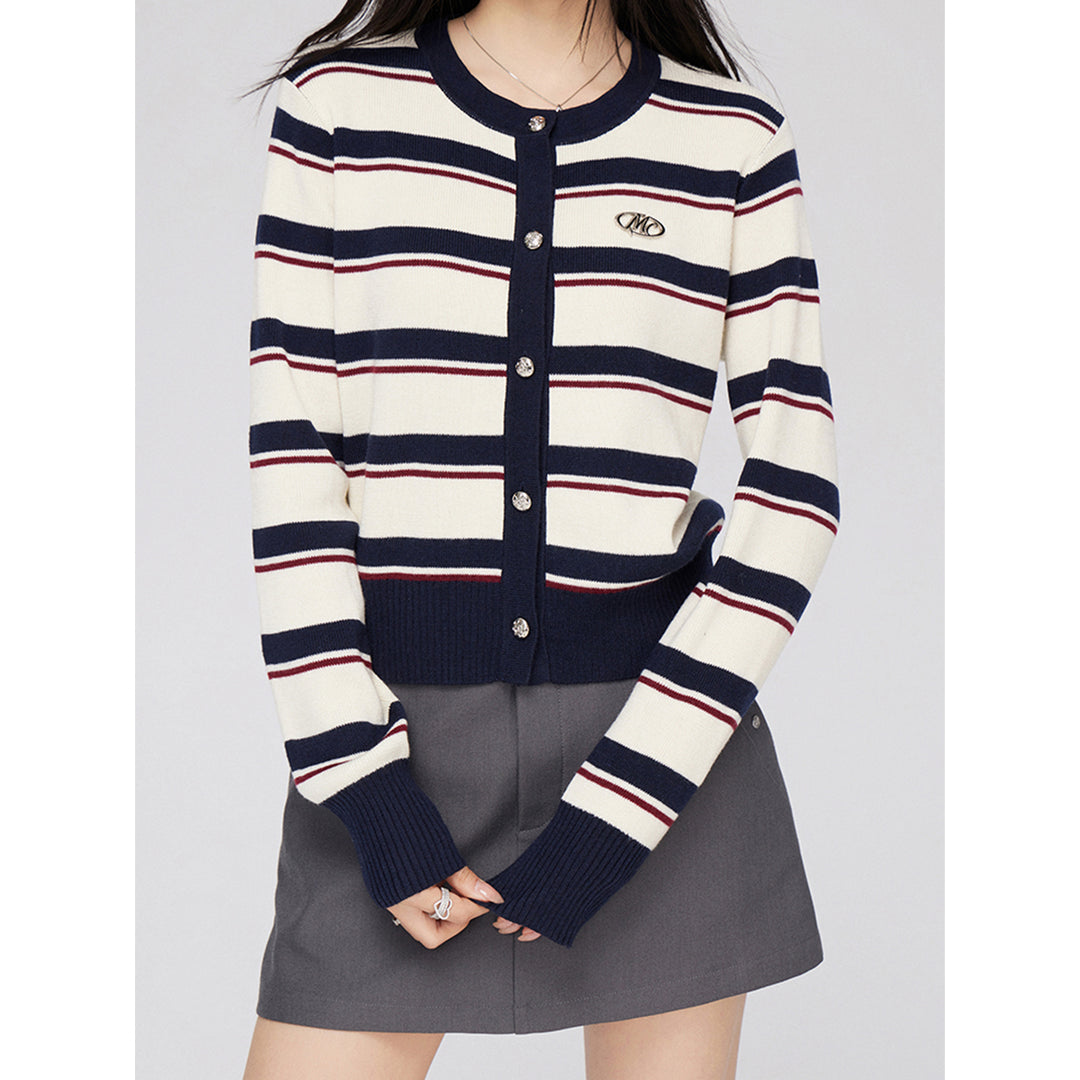 MacyMccoy Color Blocked Striped Knit Cardigan