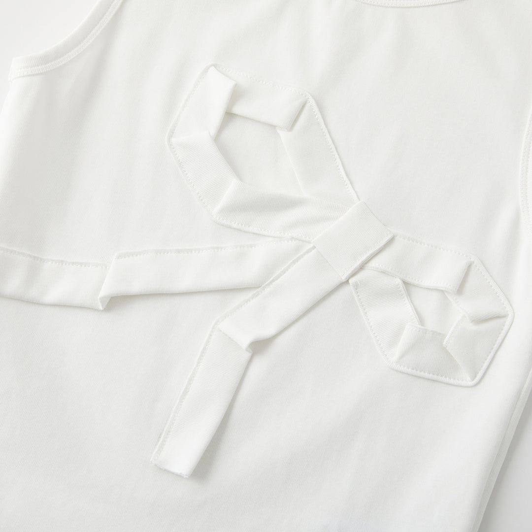 SomeSowe Origami Bow Vest White