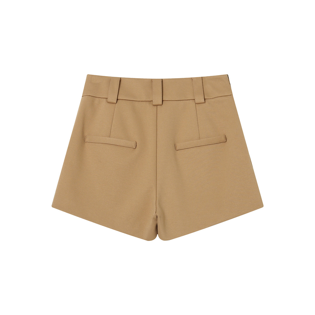 SomeSowe 3D Pocket Cargo Skirt Shorts Khaki