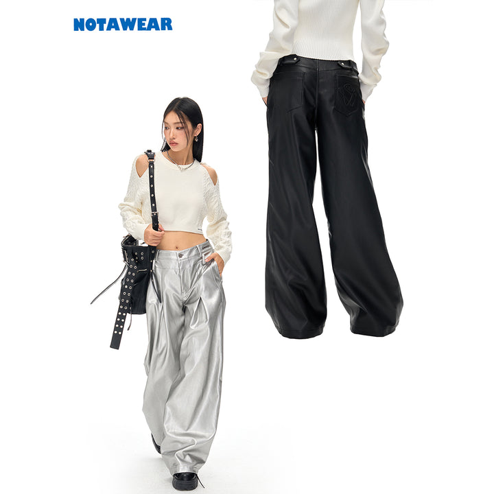 NotAwear Light Protein Leather Pants Silver - Mores Studio
