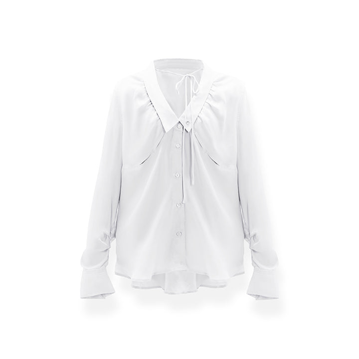 NotaWear Modern Cozy Wrinkled Oversize Shirt White