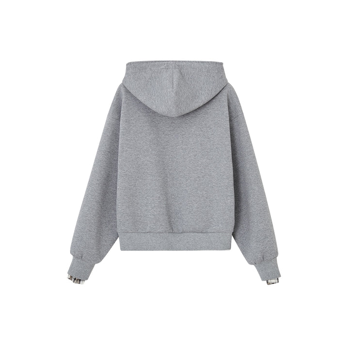 SomeSowe Fleece-Lined Hooded Top Jacket Gray