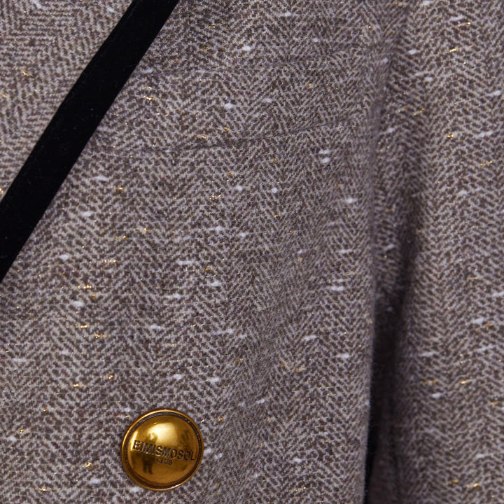 Eimismosol Color Blocked Gold Button Blazer & Shirt Set - Mores Studio
