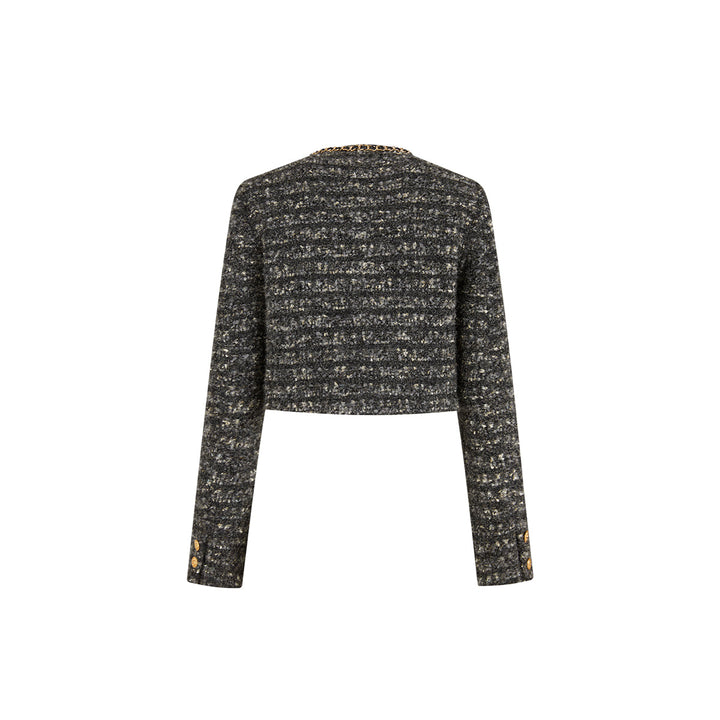 Diana Vevina Metal Button Tweed Jacket & Shorts Set - Mores Studio