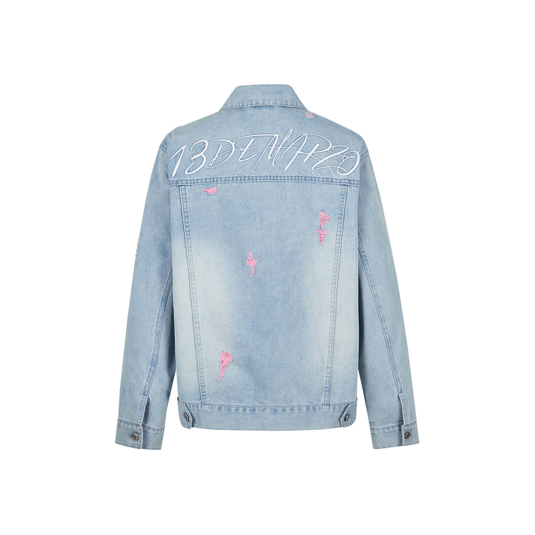 13De Marzo Plush Rabbit Denim Doozoo Jacket Blue