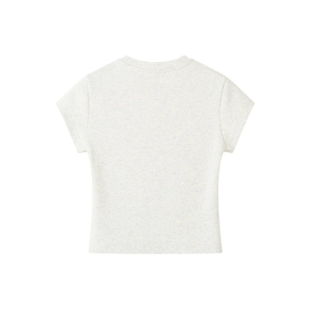 SomeSowe Embroidery Bow Cotton T-Shirt