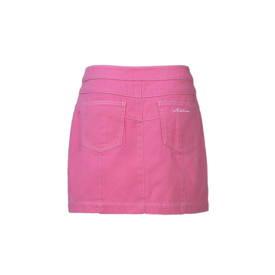 Ann Andelman Zipped Mini Skirt Pink - GirlFork