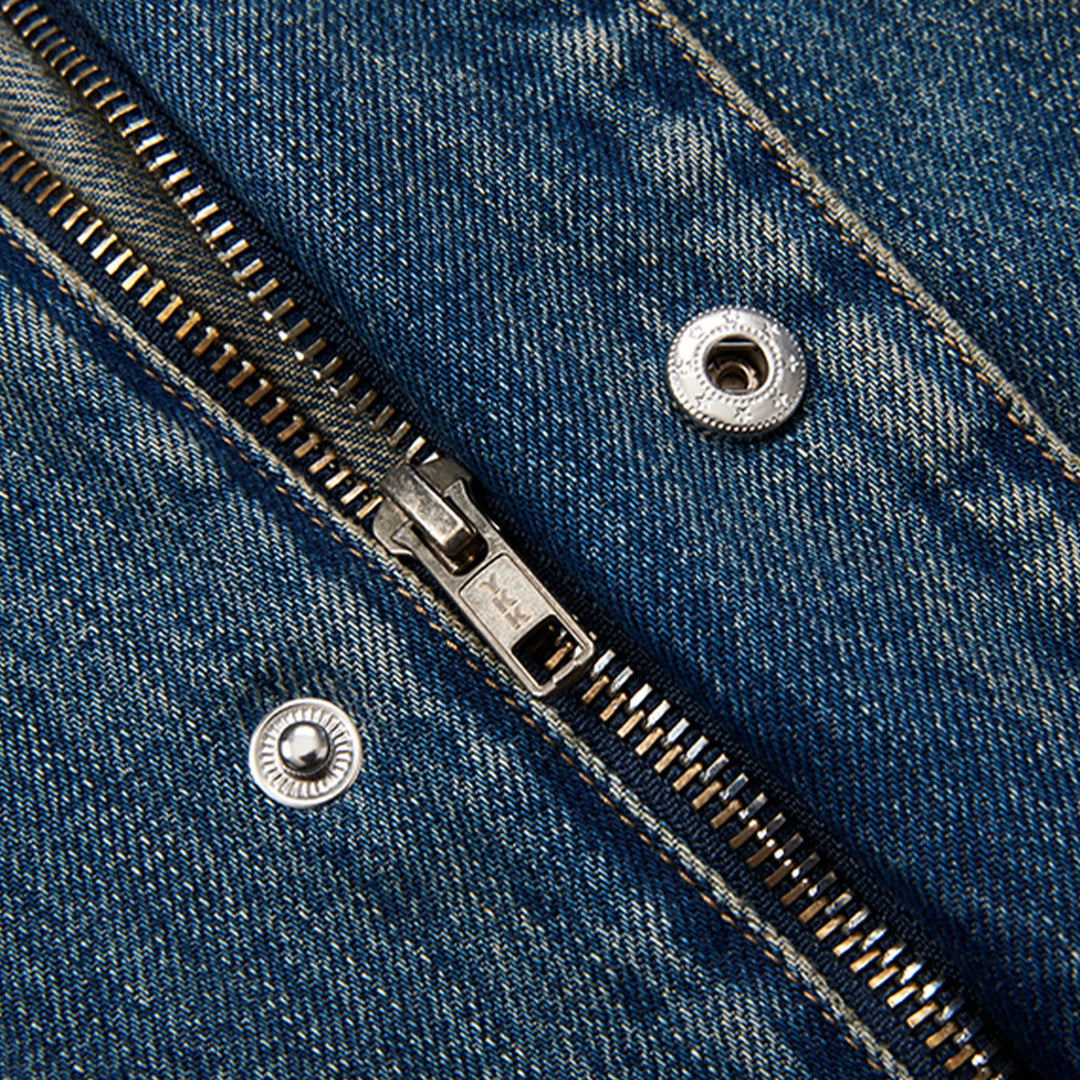 Moditec Vintage Washed Denim Pockets Jacket - Mores Studio