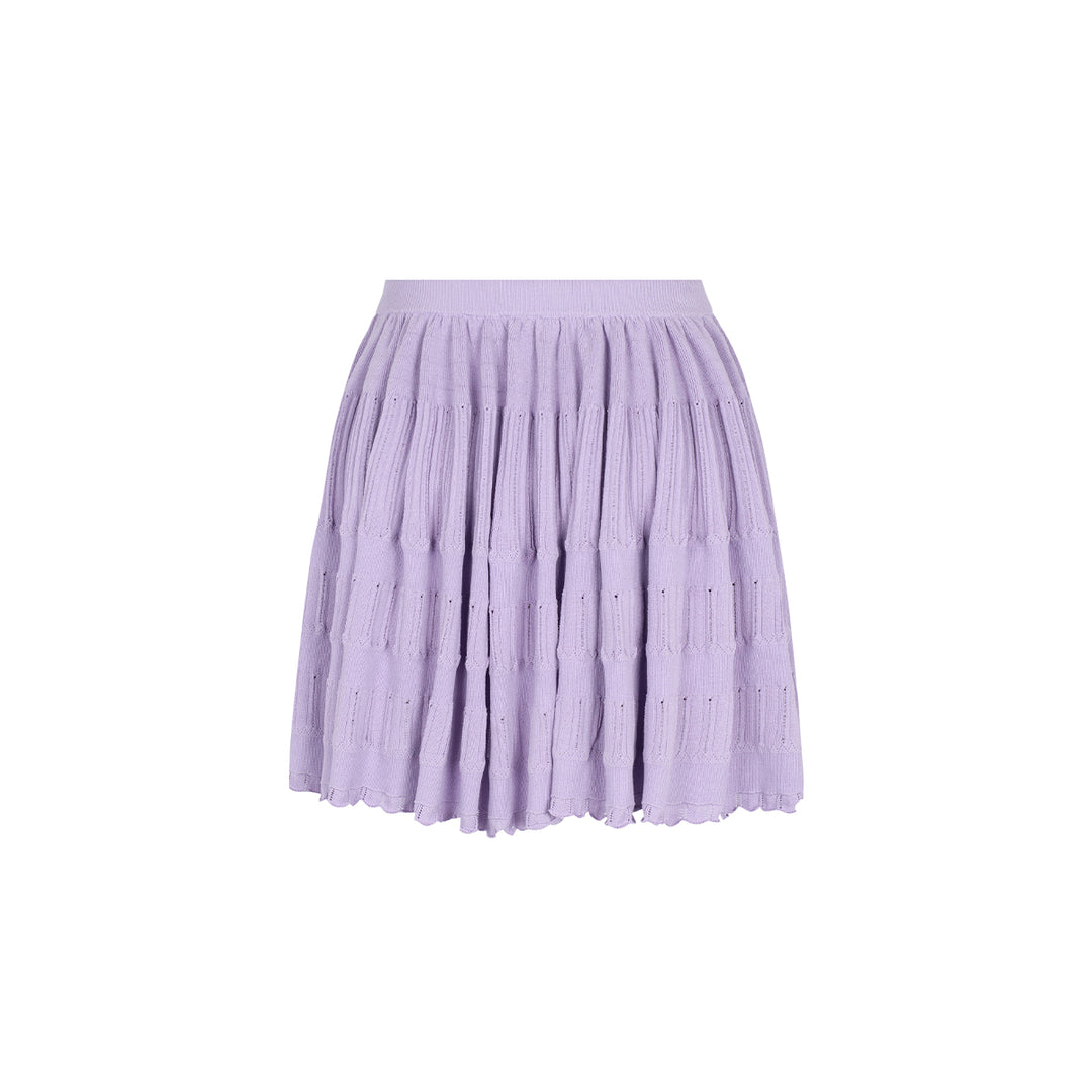 Three Quarters Ballet Style Pattern Knit Skirt - Mores Studio