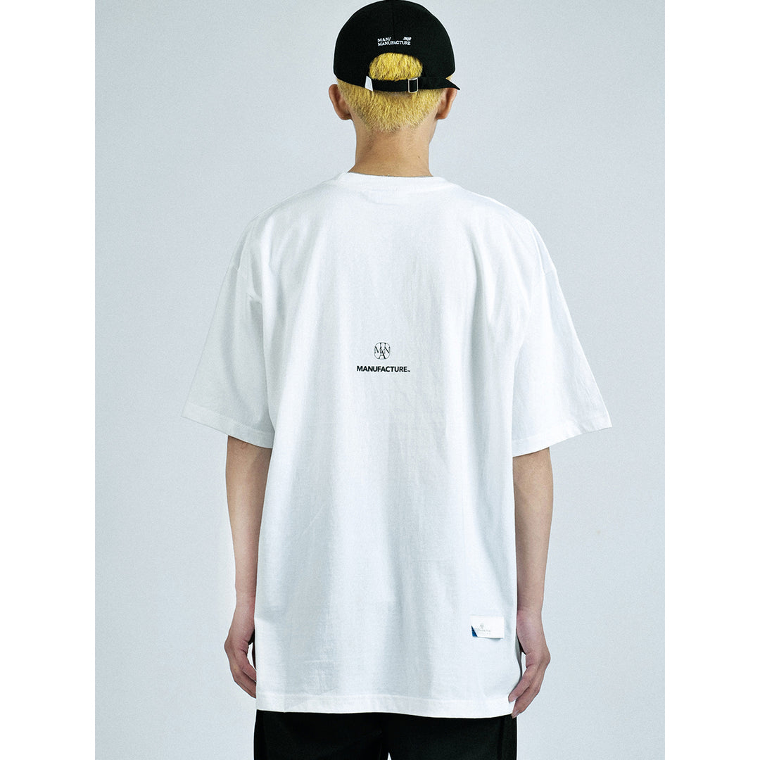 MANUFACTURE Artist Slogan Printed T-Shirt White