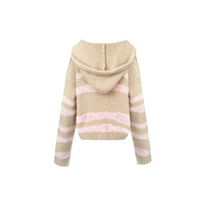 Kroche Color Blocked Destroy Oversized Hooded Sweater - Mores Studio