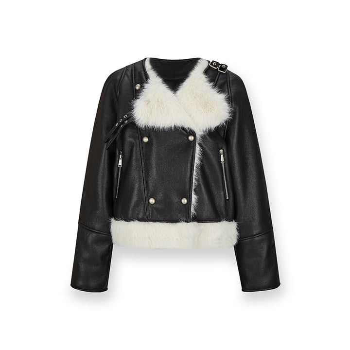 NotAwear Fur Leather Jacket Black - Mores Studio