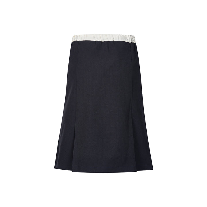 Kroche Color Blocked High Waist A-Line Skirt