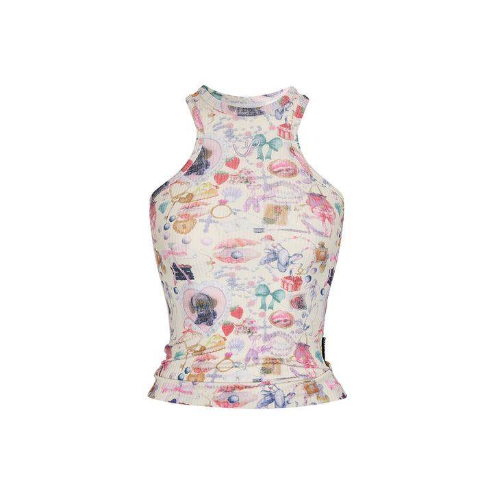 Via Pitti Multicolored Cartoon Printed Vest