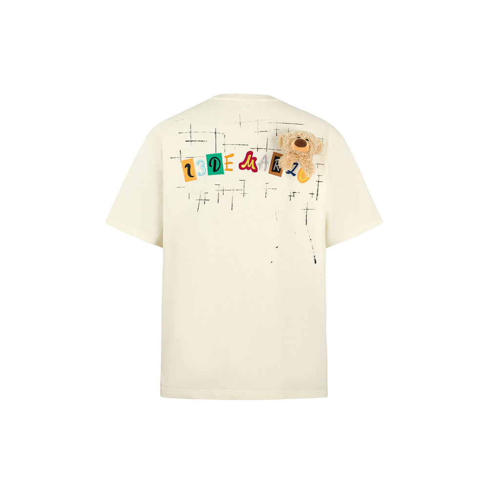 13De Marzo X Looney Tunes All Member Frame T-Shirt Beige - GirlFork