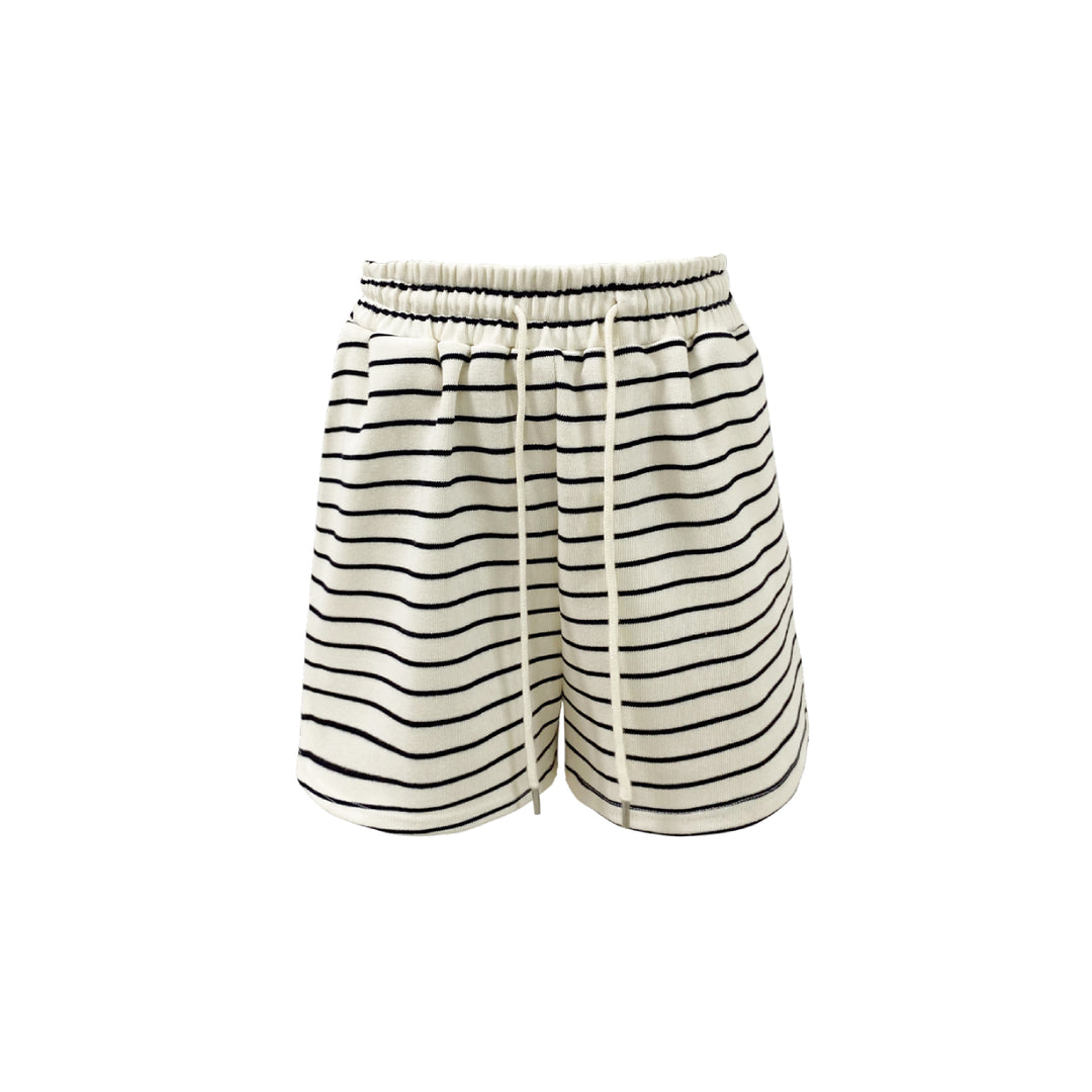AsGony Color Blocked Striped Shorts