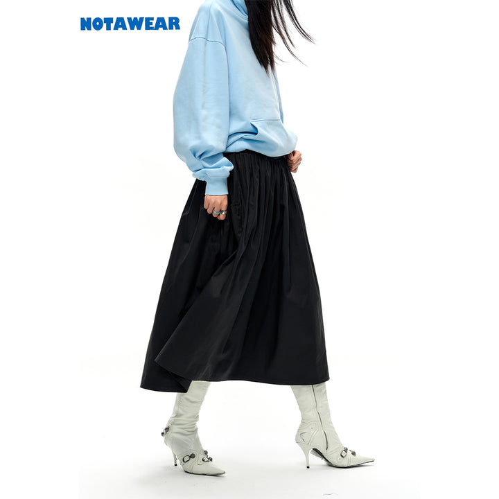 NotAwear High Waist Cargo Long Skirt Black - Mores Studio