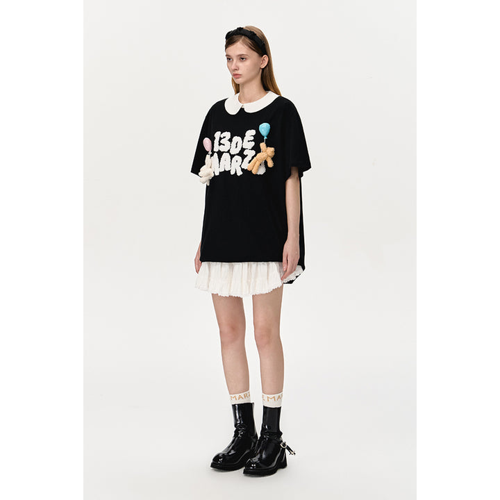 13De Marzo Float Cloud Balloon T-Shirt Black