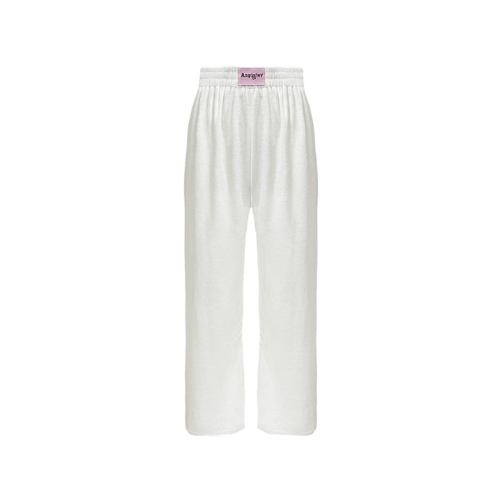 AsGony Super-Soft Casual Sweat Pants White