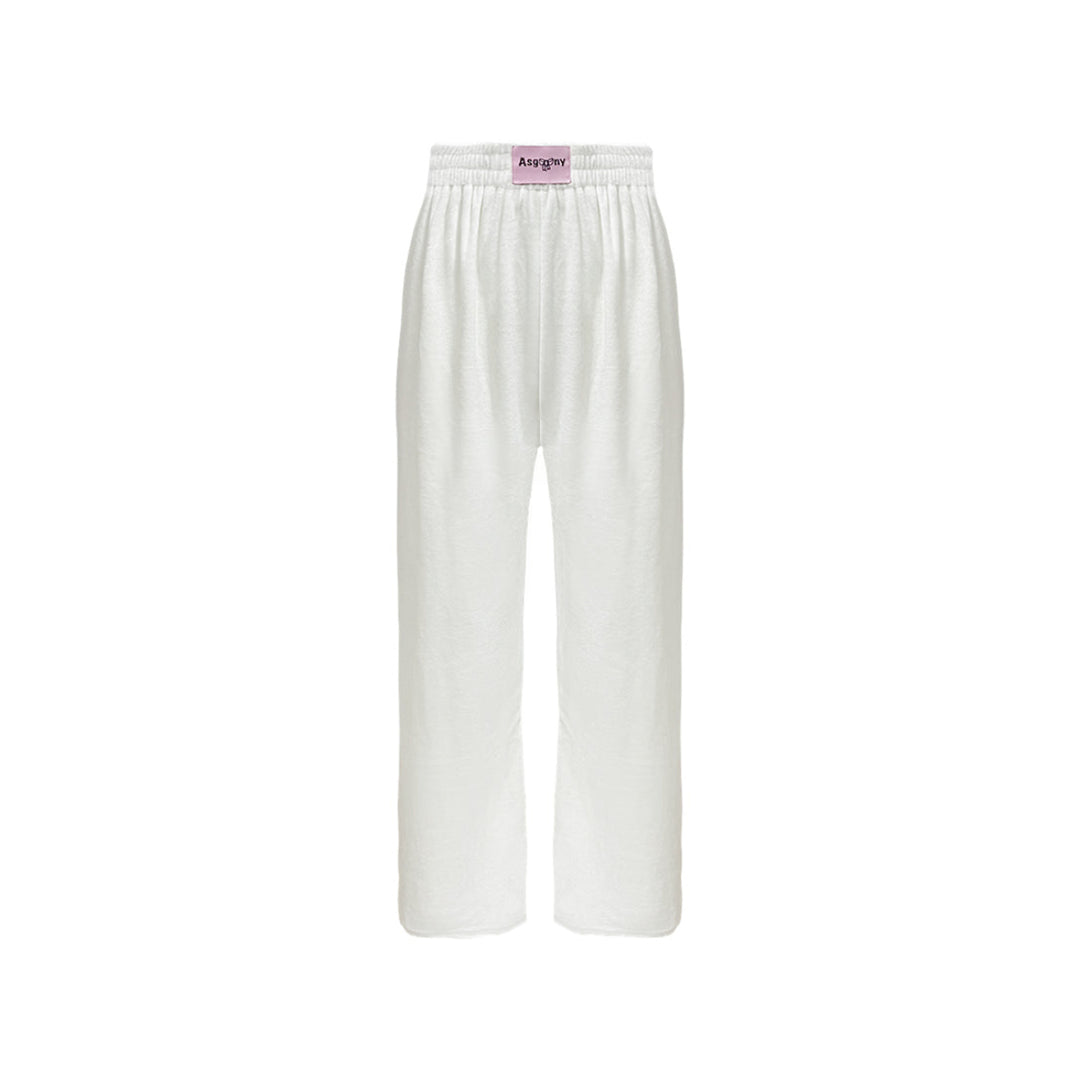 AsGony Super-Soft Casual Sweat Pants White - Mores Studio