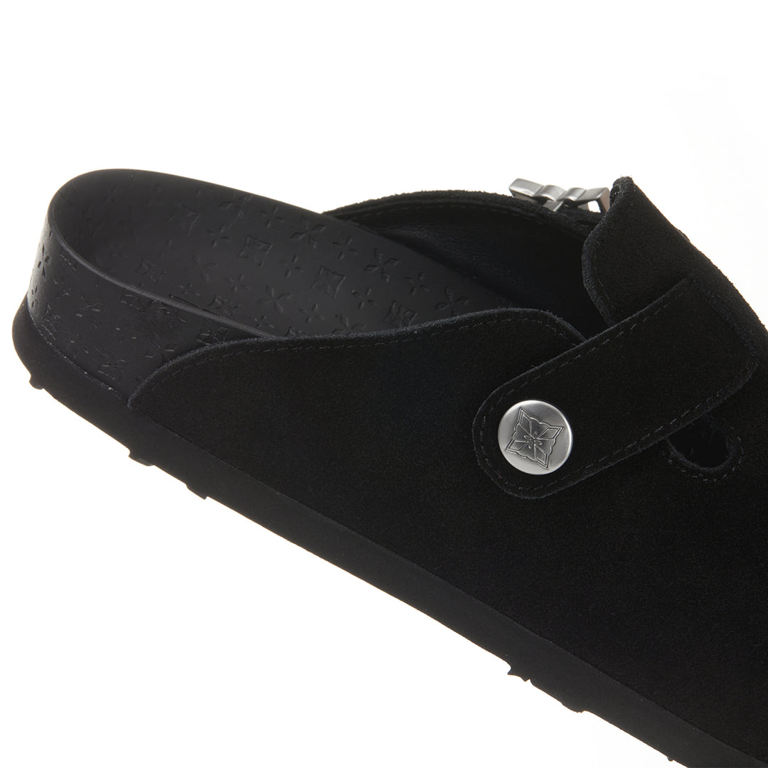 Trapar Waves Suede Casual Slip On Birkenstock Black