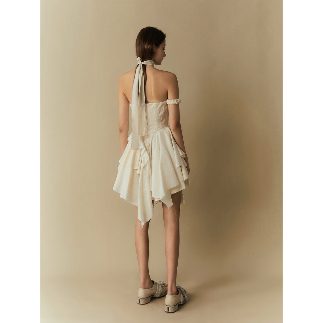 Elywood Bandeau Short Dress White - Mores Studio