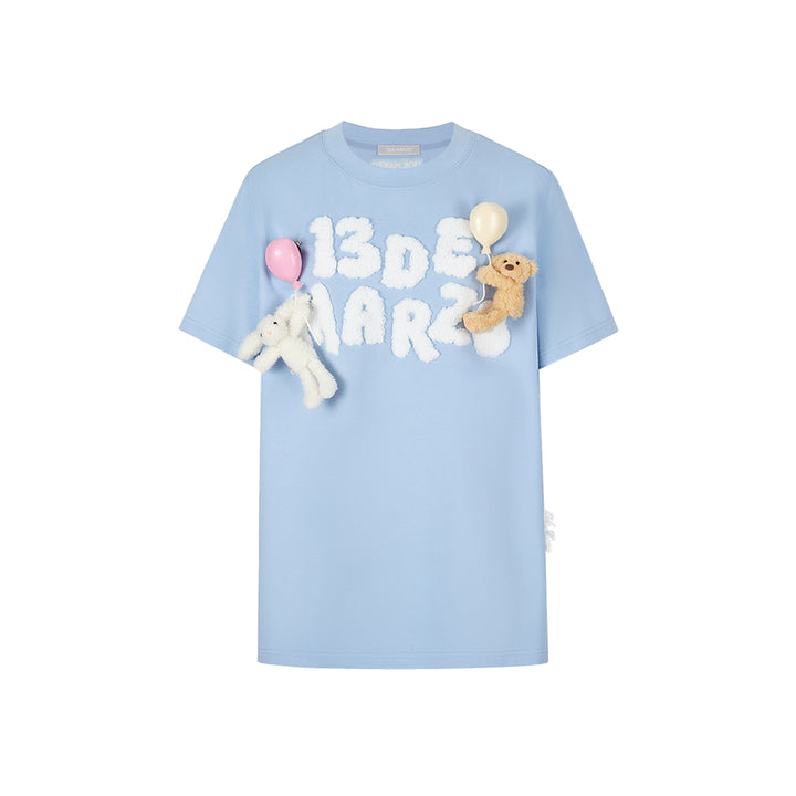 13De Marzo Float Cloud Balloon T-Shirt Blue