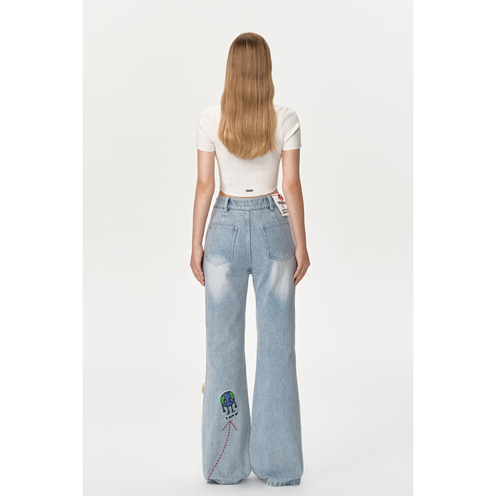 13De Marzo X Matthew Langille Travel Bear Flare Jeans