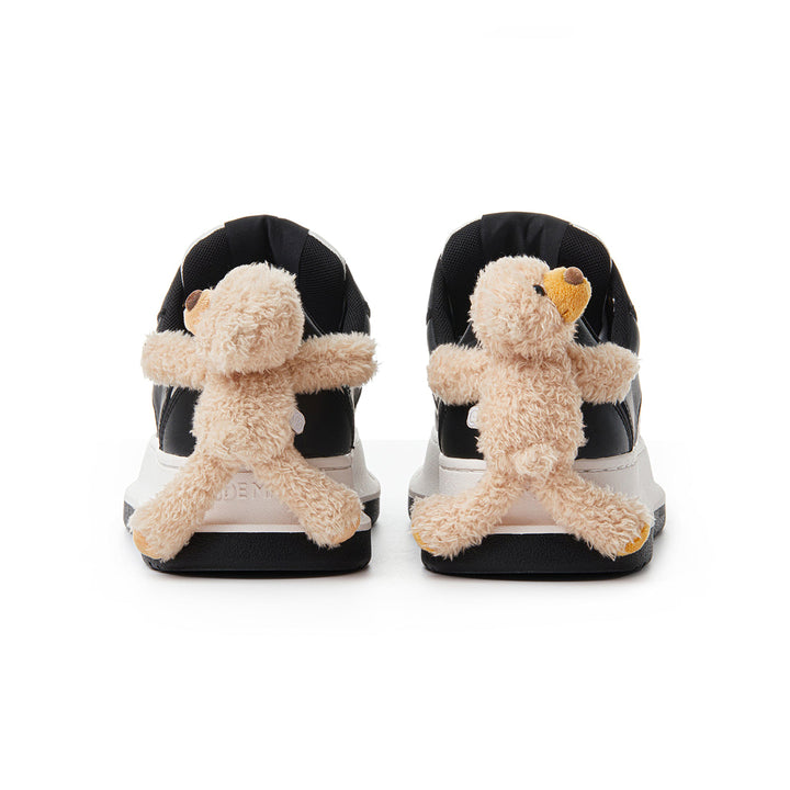 13De Marzo Plush Bear Thick-Soled Sneaker Black