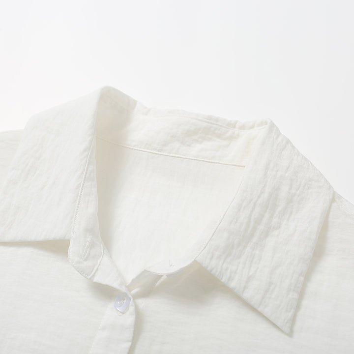 SomeSowe Micro Transparent Silhouette Shirt White