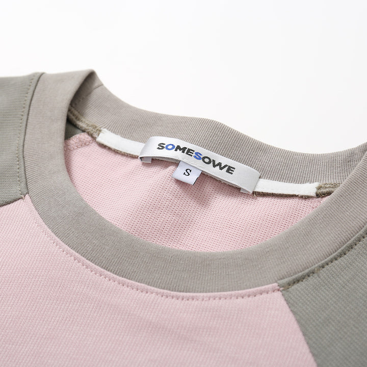 SomeSowe Bow Embroidered Raglan T-Shirt Pink